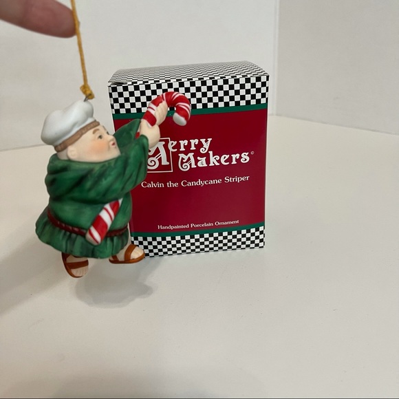 Dept. 56 Merry Makers Ornament Calvin The Candycane Striper Retired 93971 - Picture 2 of 8